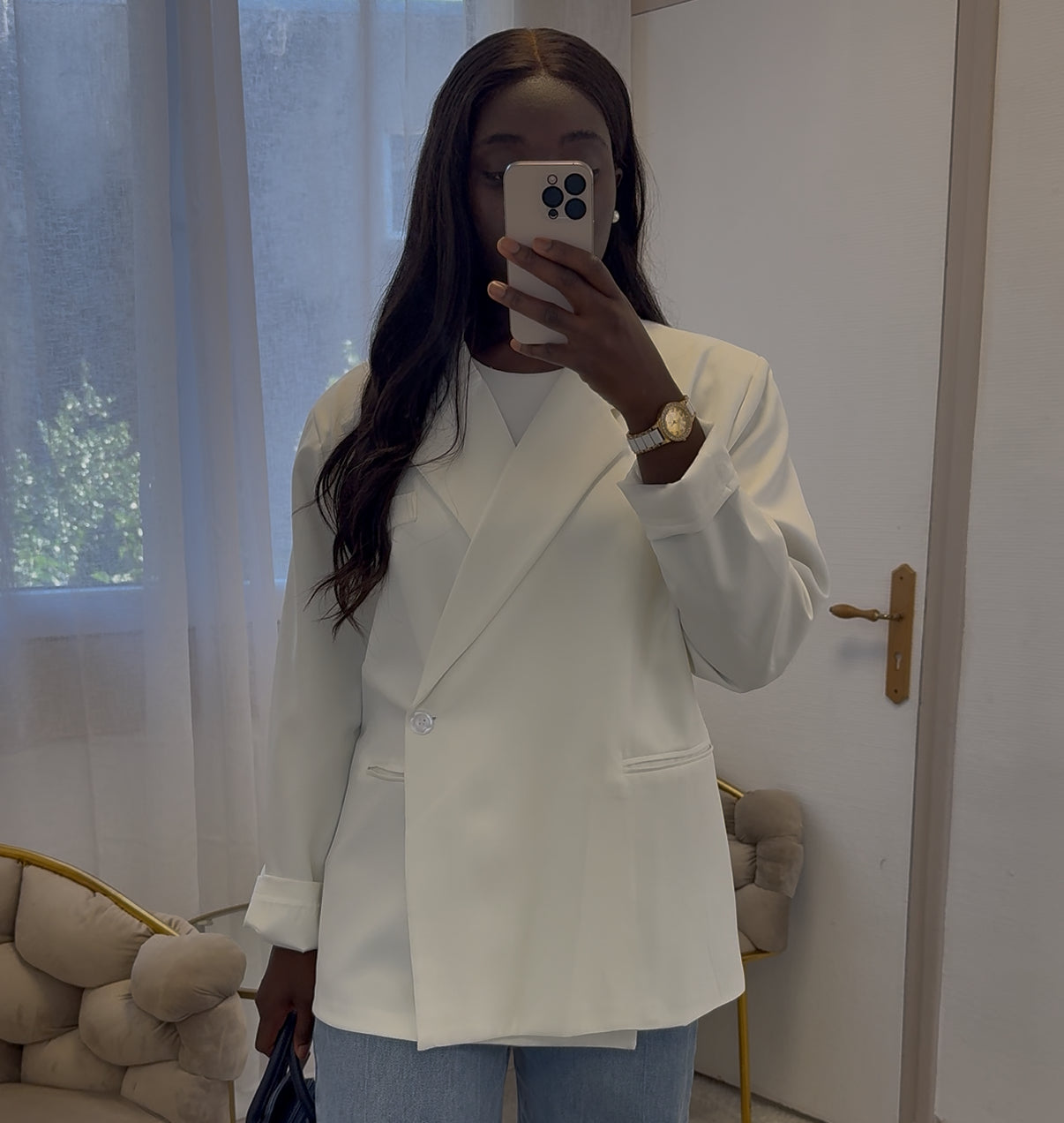 Blazer Asma blanc